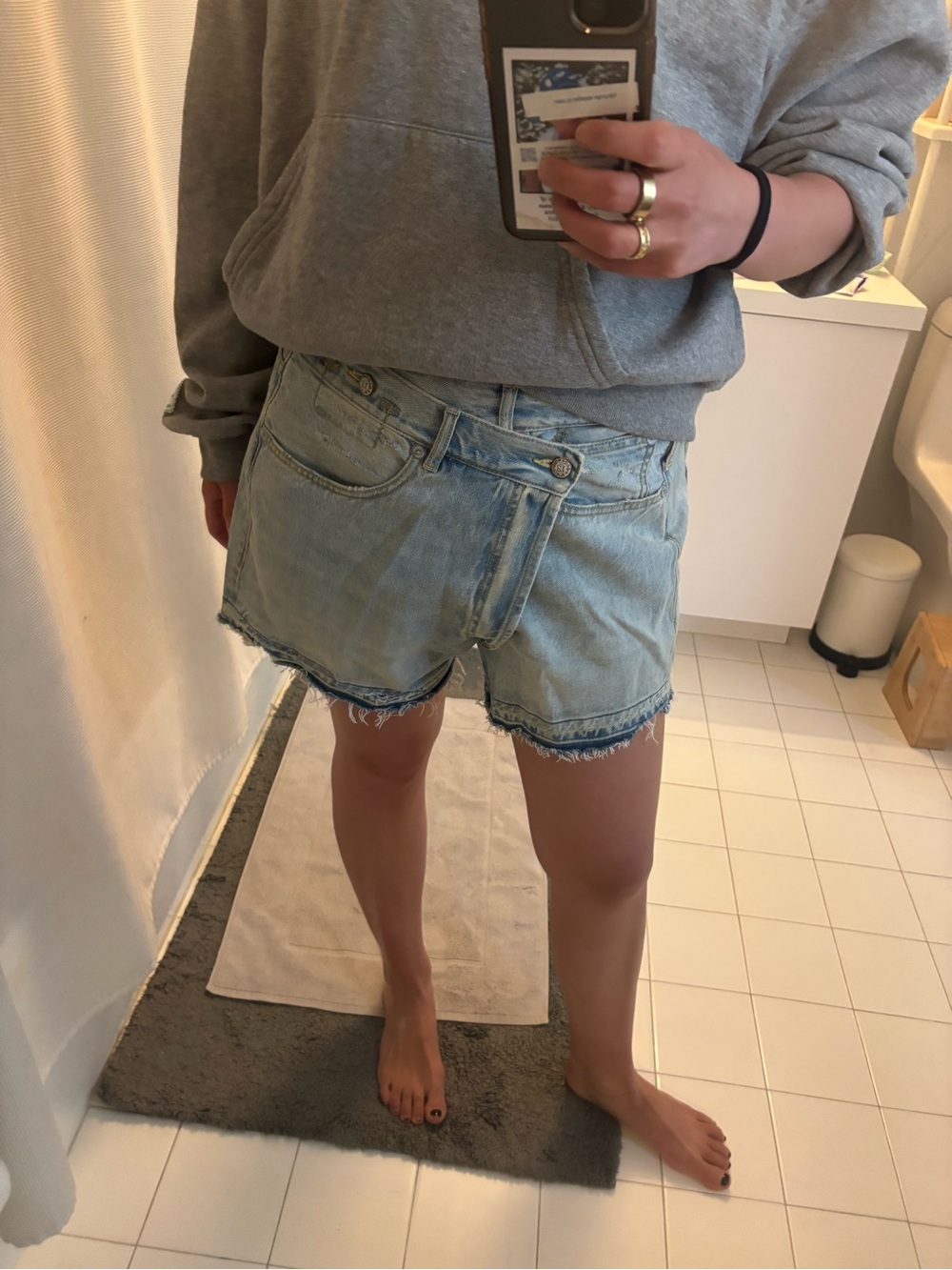 R13 Cross Over Denim Shorts Tilly Size 29 - Picture 9 of 9